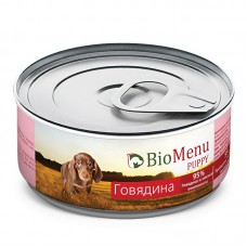 Консервы для щенков "Говядина", BioMenu PUPPY, 100 гр.