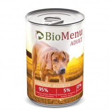Консервы для собак "Мясное ассорти", BioMenu ADULT, 410 гр.